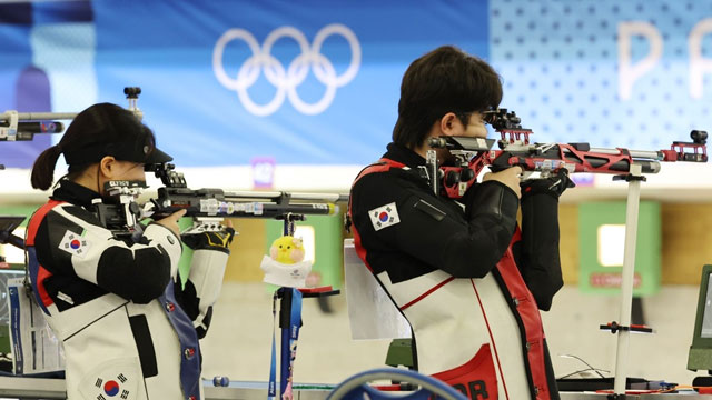 사격 금지현·박하준, 파리올림픽 첫 메달 쐈다