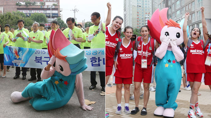 마스코트 누리비, 광주 U대회 ‘깨알 활약상’