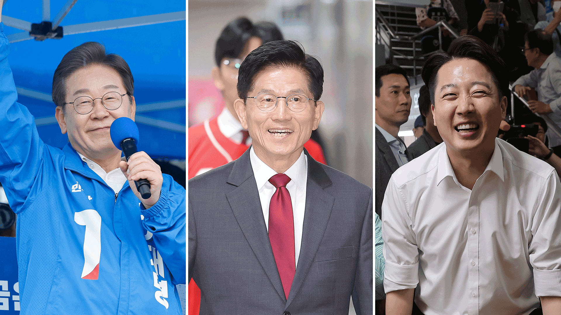 후보 확정 뒤 첫 여론조사…이재명 46%·김문수 31%·이준석 8%